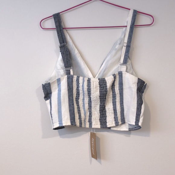 BNWT Revamped linen-blend crop top bralette - Picture 2 of 6